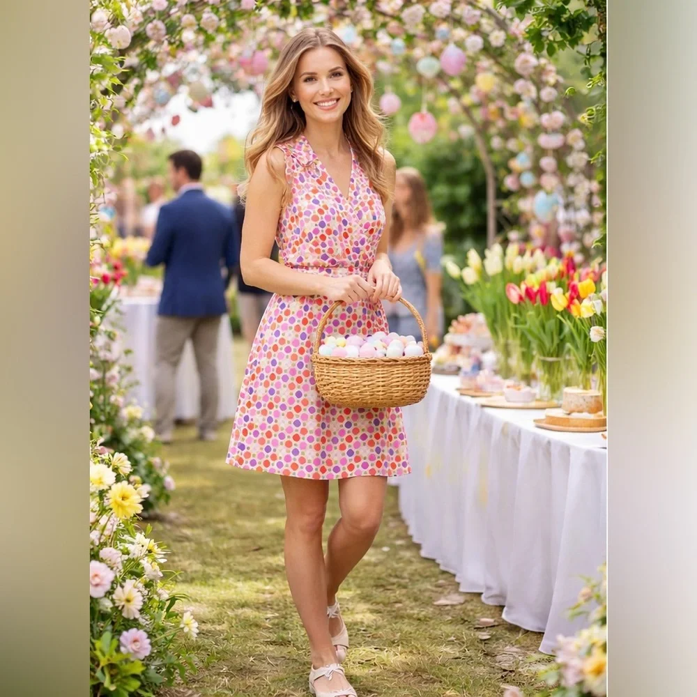 Kate Spade Aubrey silk Wrap Dress with Sash 10 silk